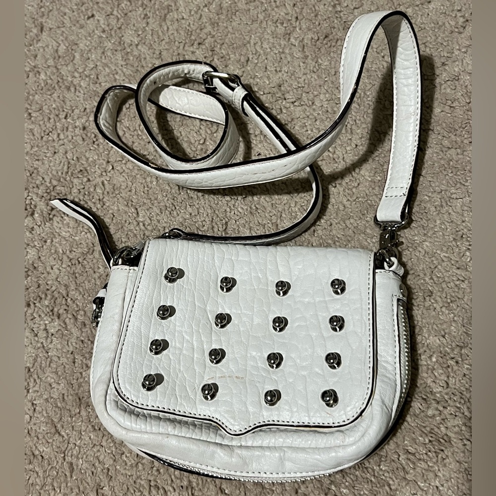 Rebecca Minkoff White Studded Crossbody Bag